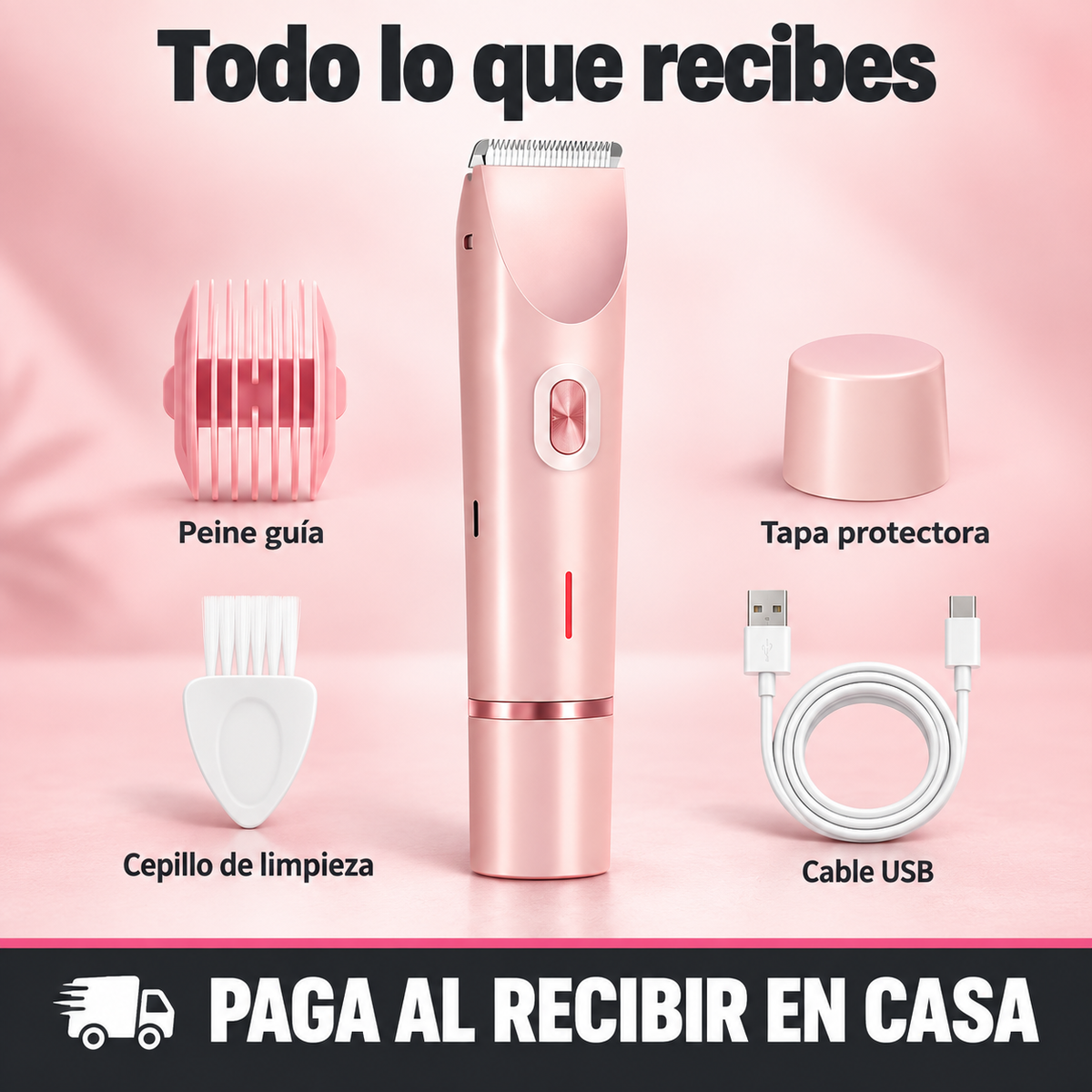 Rasuradora Depiladora 2 en 1 para Mujer — Recargable USB